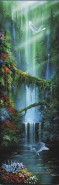 Serenity Falls forêts tropicales Peinture à l'huile